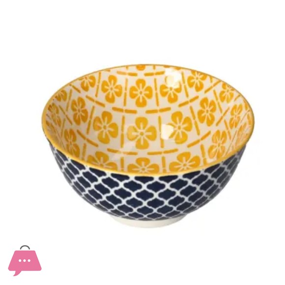 Danny Home Bohemian Ceramic Dessert Bowl 4.5Inch