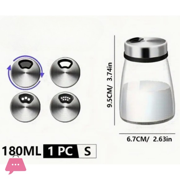 Danny Home 3-Pcs Spices Storage Jar With Stainless steel lid - 250ml