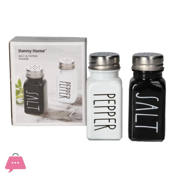 Danny Home 2Pcs Glass Salt & Pepper Shaker - 90ml