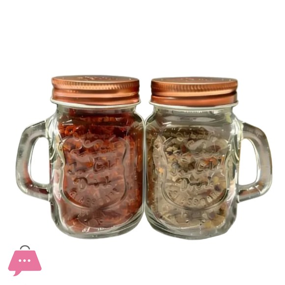Danny Home 2Pcs Mason Jar Castor Set - 120ml