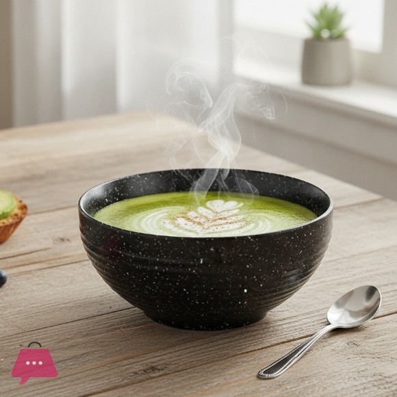 Danny Home Black Ceramic Serving Bowl - 8Inch