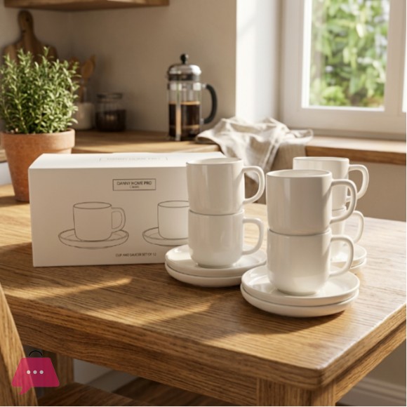 Danny Home Cappuccino Cup & Saucer 12pcs - 100ml
