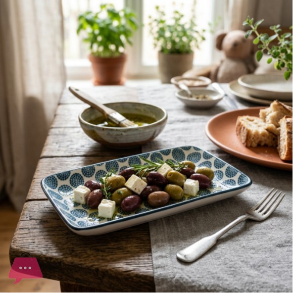 Danny Home Ceramic Rectangular Platter 7Inch