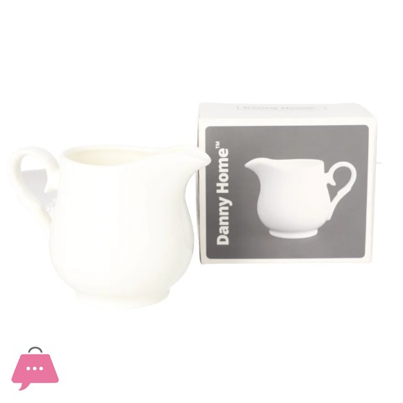 Danny Home Ceramic White Milk Pot - 300ml