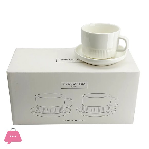 Danny Home Cup & Saucer Set of 6 250ml