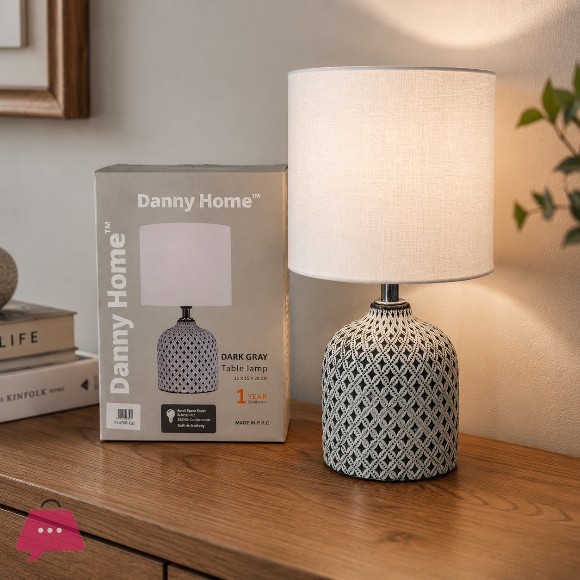 Danny Home Dark Grey Table Lamp 15cm