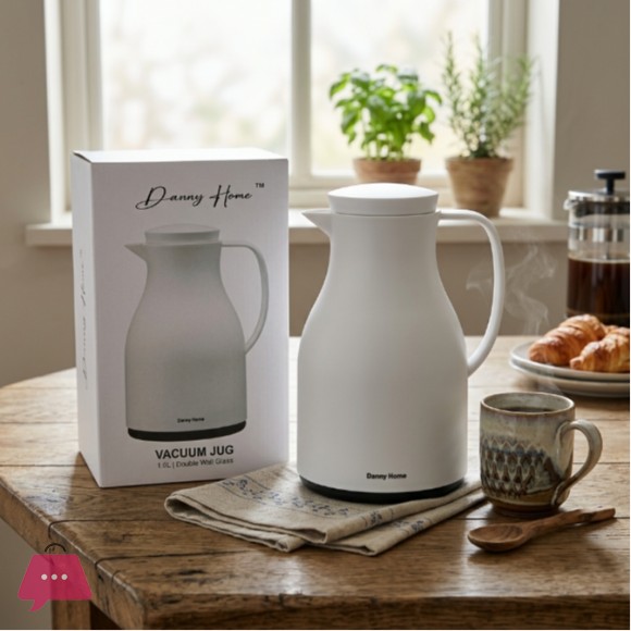 Danny Home Double Wall Glass Vacuum Thermos 1.0L