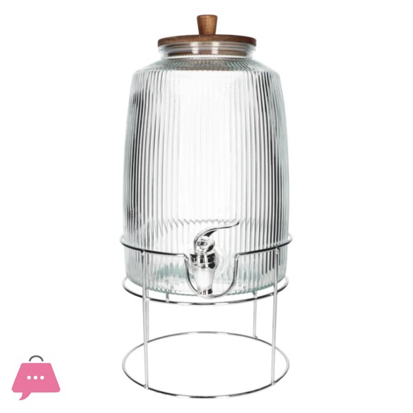 Danny Home Wooden Lid Drinking DIspenser With Tap 6 Liter
