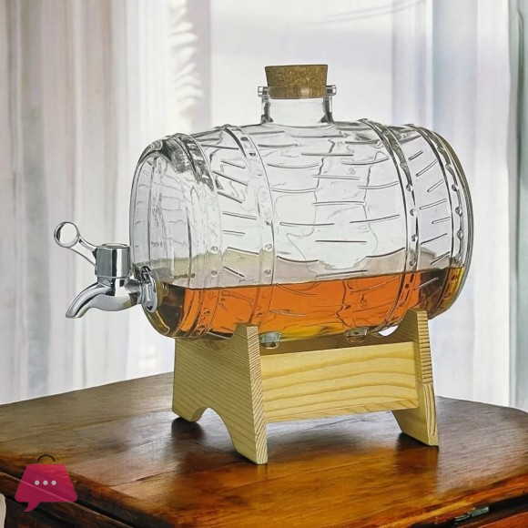 Danny Home Glass Barrell Beverage Dispenser 2 Liters