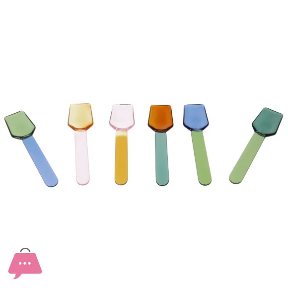 Danny Home Glass Ice Cream Spoon - 6Pcs