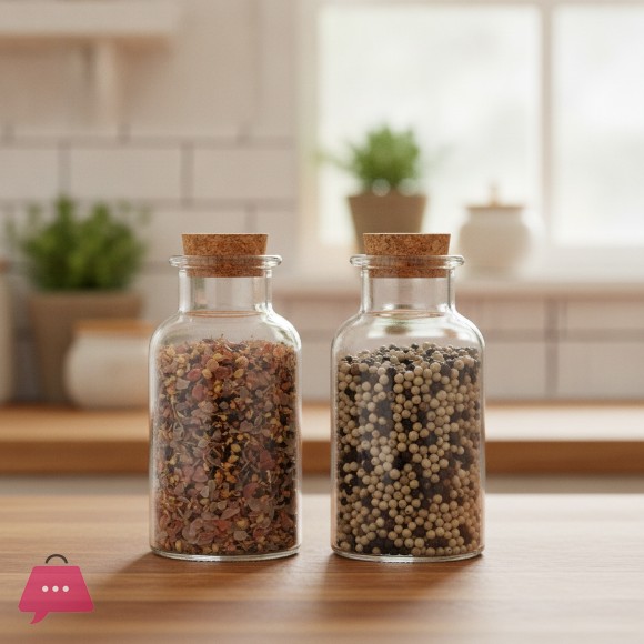 Danny Home Glass Jar With Cork Lid - 300ml