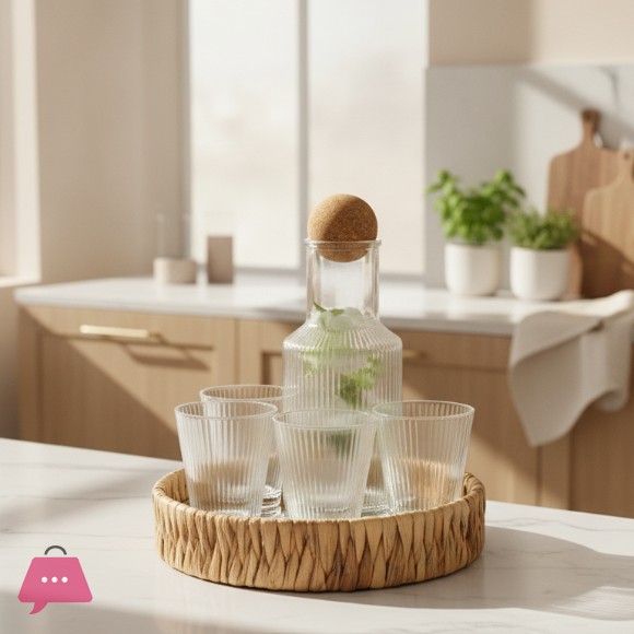 Danny Home Glass Juice Jar Set 6Pcs