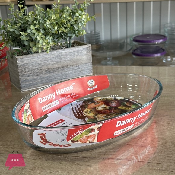 Danny Home Oval Pyrex 2.4 Liter Oven Baking Pan - KP008