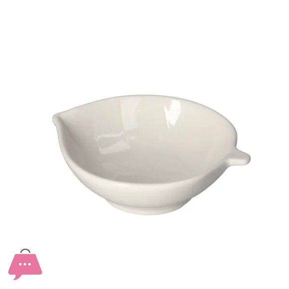 Danny Home Ceramic Leaf Shaped Sauce Bowl - 4.25inch