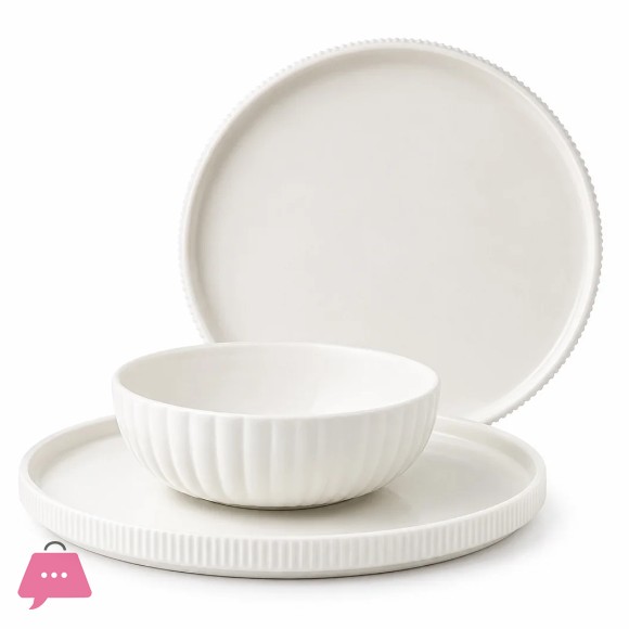 Danny Home Porcelain Dinnerware Set 3-Piece