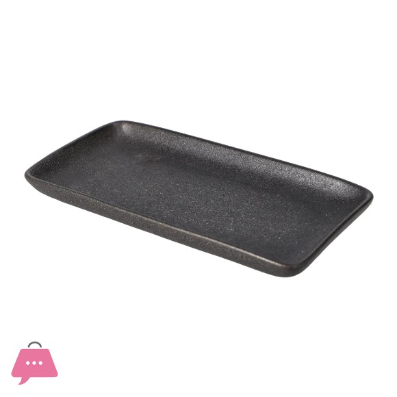 Danny Home Rectangular Black Serving Platter 8Inch