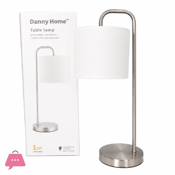 Danny Home White Metal Table Lamp 50cm