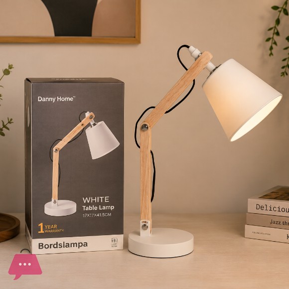Danny Home Wooden Desktop Lamp 37cm