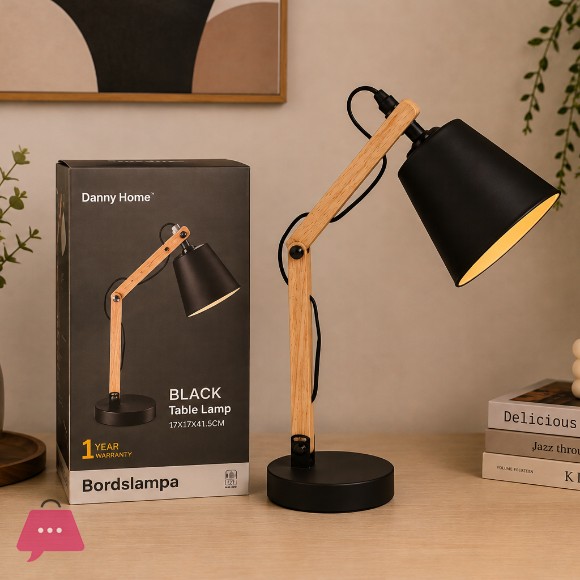 Danny Home Wooden Desktop Lamp 37cm