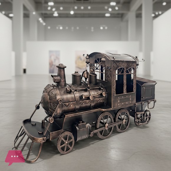 Decorative Metal Trackless Steam Train Model Dimensions 178.5x56x80