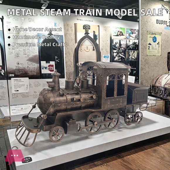 Decorative Metal Trackless Steam Train Model Dimensions 178.5x56x80