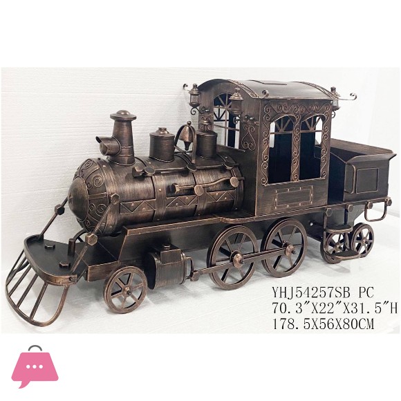 Decorative Metal Trackless Steam Train Model Dimensions 178.5x56x80