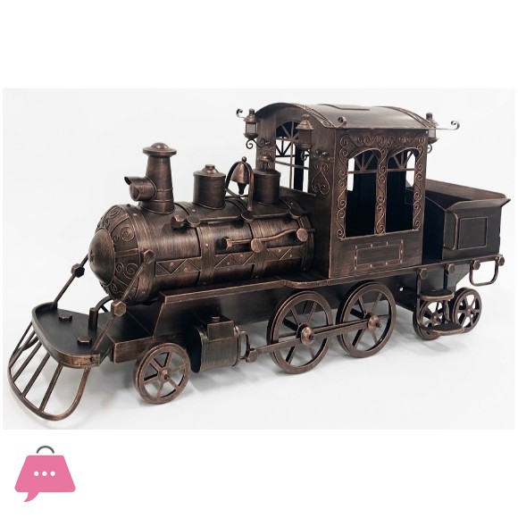 Decorative Metal Trackless Steam Train Model Dimensions 178.5x56x80