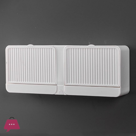Double Dust-Proof Soap Holder for Shower Wall Mounted Bar Soap Dish