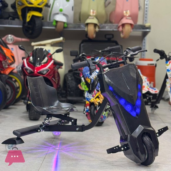 Drifter Bike 3 Wheel Kids Electric Drifting Trike Scooter - 36V High-Speed 360-Degree Drift Car with Bluetooth Double Suspensions