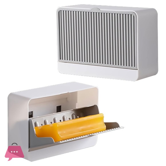 Dust-Proof Soap Holder for Shower Wall Mounted Bar Soap Dish