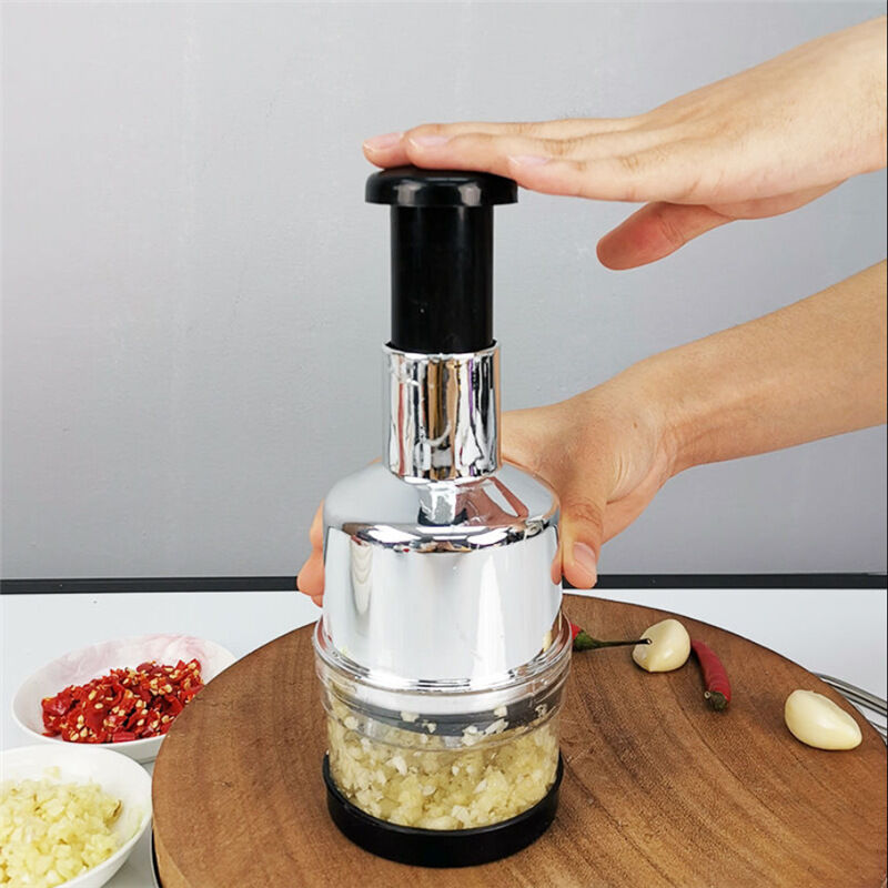 Manual Garlic Chopper Garlic Crusher Pressing Handheld Food Chopper Slicer Vegetable Cooking Crusher