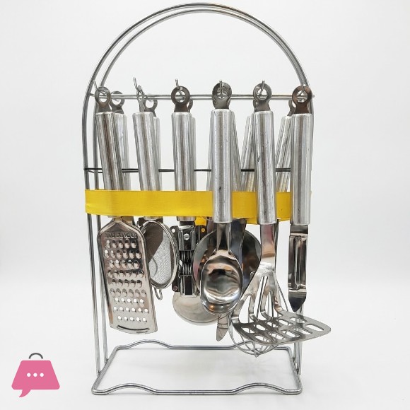 Elegant Home Kitchen Ware Basic Tool Set with Stand 13 - Pieces - EH0300