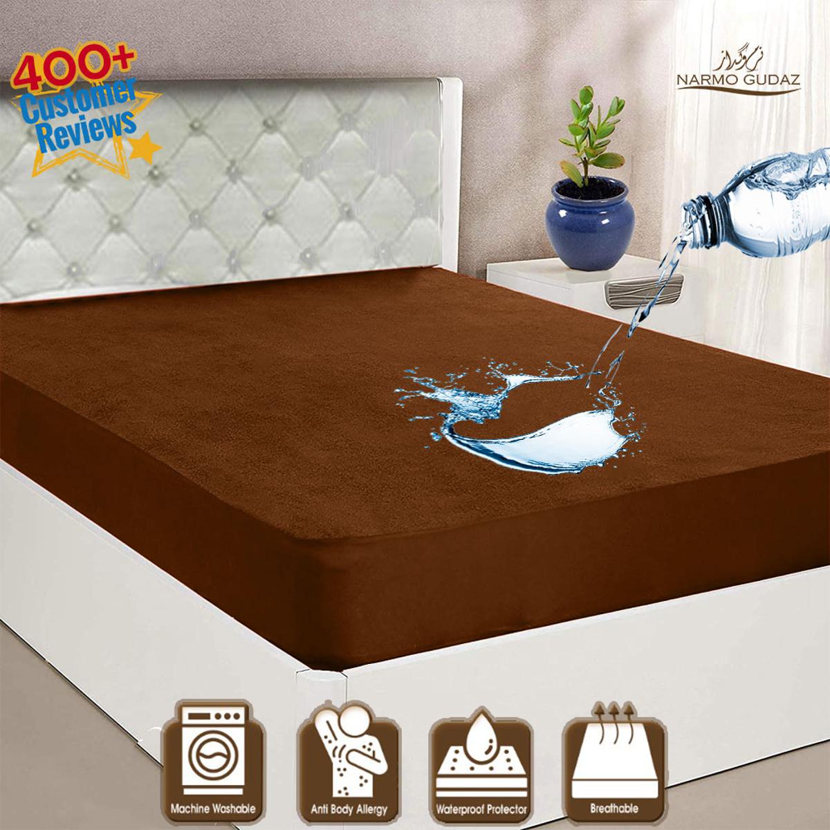 Single Bed Waterproof Mattress Cover King Size Mattress Cover - Fitted Bed Sheet