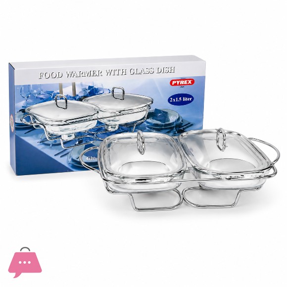 Food Warmer With Glass Dish 2 x 1.5 Liter K510