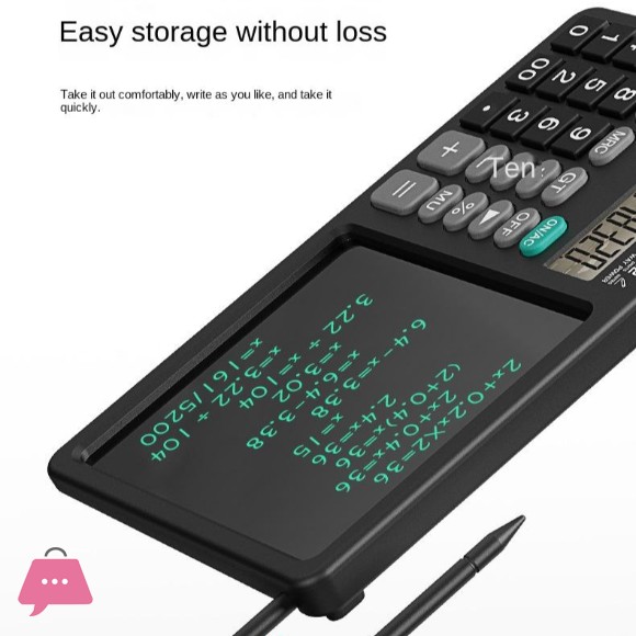 Calculator With Writing Tablet Portable 12Digit LCD Large Display Calculator