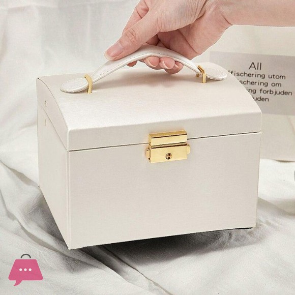 Jewellery Box Organizer Large Capacity Box Casket Makeup Storage Organizer Leather Beauty Travel Box