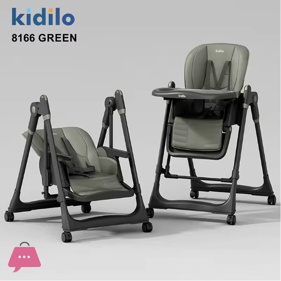 Kidilo 2-in-1 Baby High Chair Feeding Chair & Rocking Chair Swing - 8166