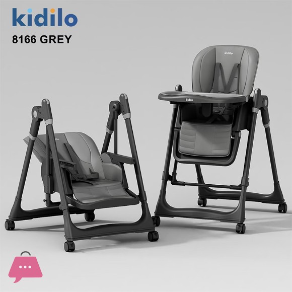 Kidilo 2-in-1 Baby High Chair Feeding Chair & Rocking Chair Swing - 8166
