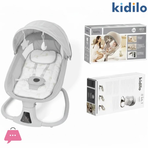 Kidilo 3in1 Remote Control Multi-functional Baby Bassinet - E05D