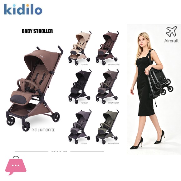 Kidilo Cabin Approved Travel Lightweight Ultra Compact Fold Baby Stroller - FY01