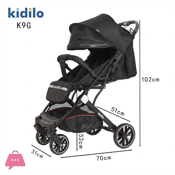 Kidilo Lightweight Portable Pushchair Baby Stroller Multiple Pushchair Foldable for Travel Stroller K9G