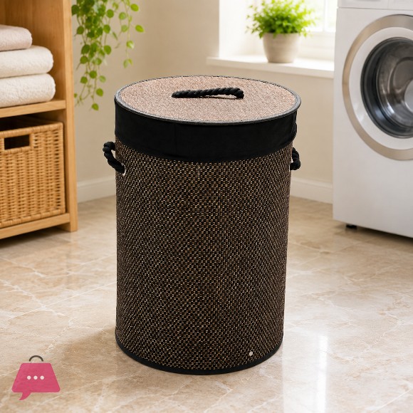 Knock Down Bamboo Laundry Basket