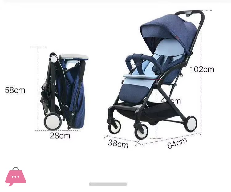 lightweight-foldable-baby-stroller-with-trolley-pocket-stroller---t408