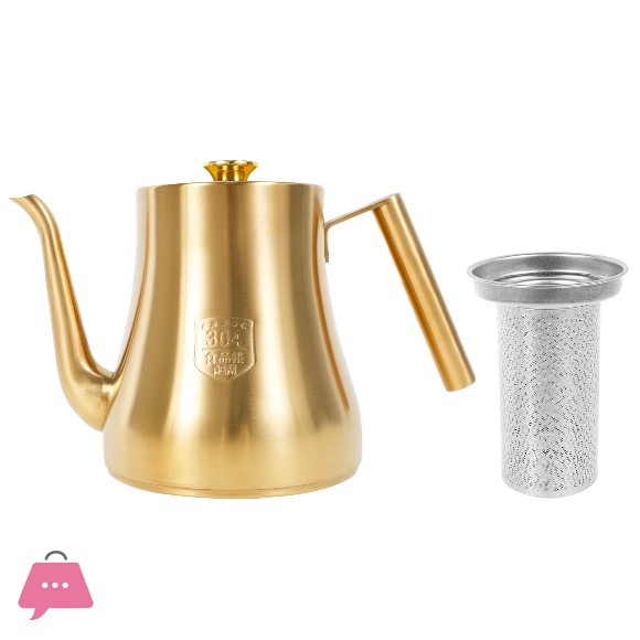 Luxury Gold Finish Stainless Steel Tea Pot - 2L
