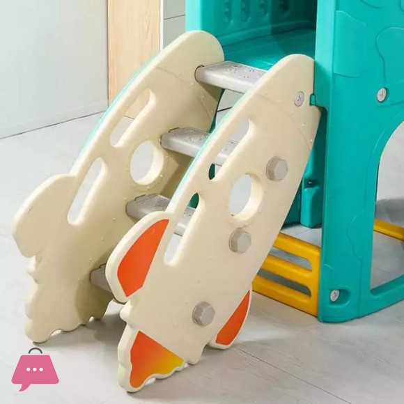 MYTS Kids Indoor and Outdoor Multiplay Airplane Activity Tower with 2 Slides