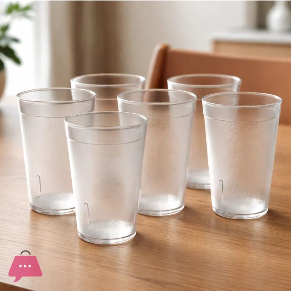 Original Frosted Designed Acrylic Drinking Glass 325ML