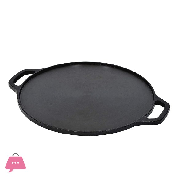 Pre-Seasoned Cast Iron Tawa - 15 Inch
