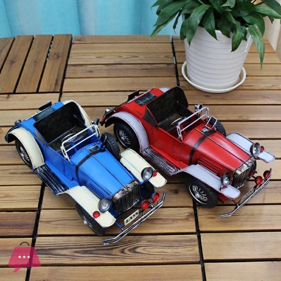 Retro Iron Classic Old Car Models Handmade Home Desk Tin Car Decoration