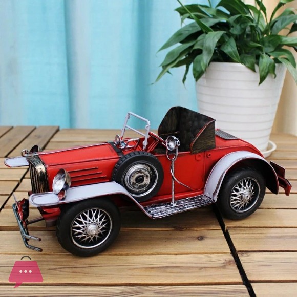 Retro Iron Classic Old Car Models Handmade Home Desk Tin Car Decoration