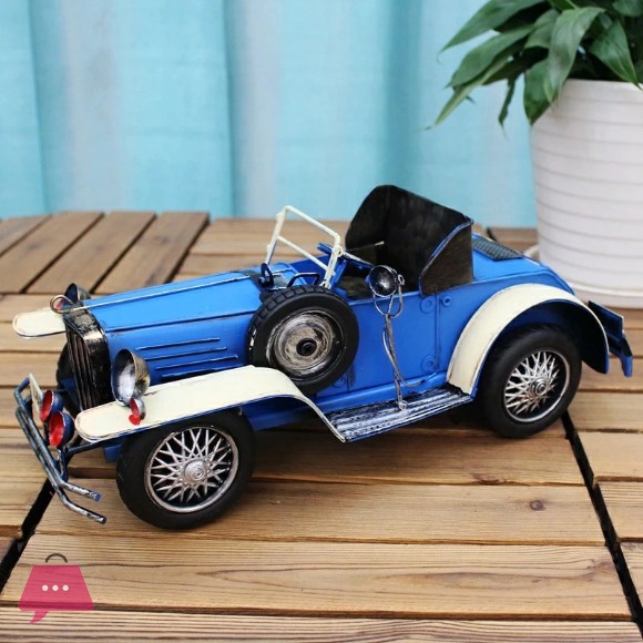 Retro Iron Classic Old Car Models Handmade Home Desk Tin Car Decoration